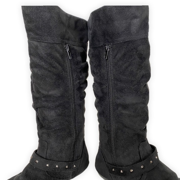 Women’s Black Mid-Calf Suede Boots Sizes 7 & 8 Available - Picture 4 of 8